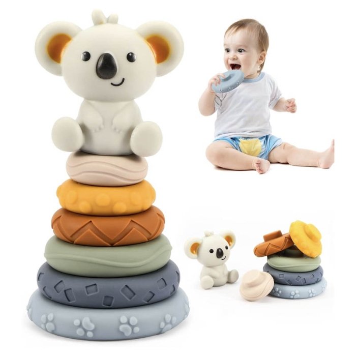 اسباب بازی ست برج سیلیکونی با توپ حسی طرح کوآلا کد TB01924080157