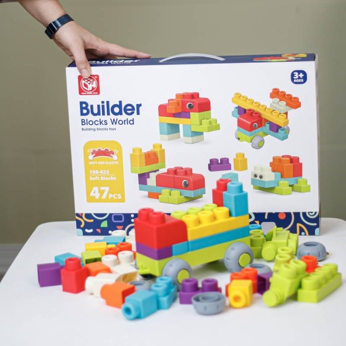 اسباب بازی آجره  نرم 47 تکه کد 188622