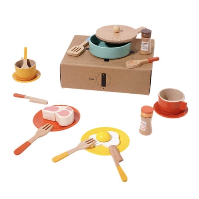 اسباب بازی لوازم آشپزخانه چوبی با لوازم کد TB2325080042