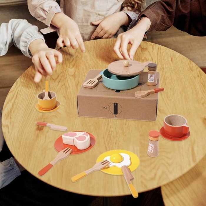 اسباب بازی لوازم آشپزخانه چوبی با لوازم کد TB2325080042