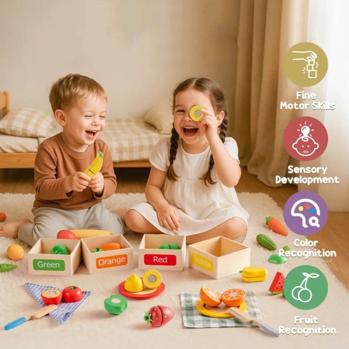 اسباب بازی ست برش میوه چوبی کد TB2325080040