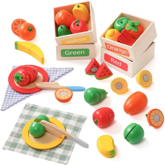 اسباب بازی ست برش میوه چوبی کد TB2325080040