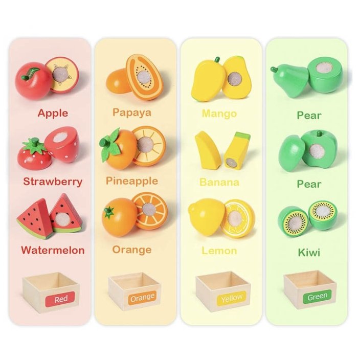 اسباب بازی ست برش میوه چوبی کد TB2325080040