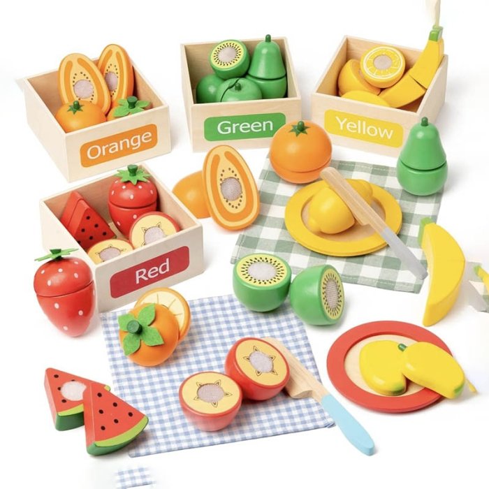 اسباب بازی ست برش میوه چوبی کد TB2325080040