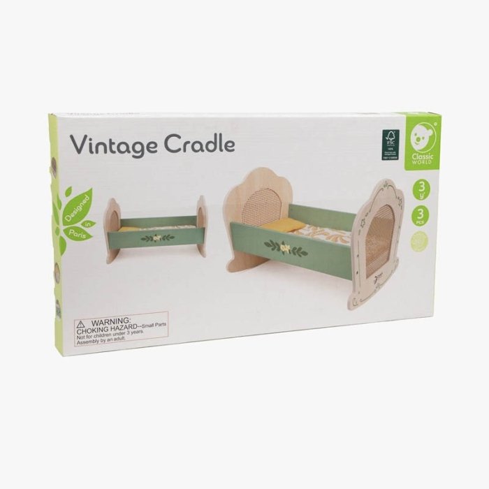 گهواره عروسک چوبی کلاسیک ورلد Classic World Vintage Cradle کد 50633
