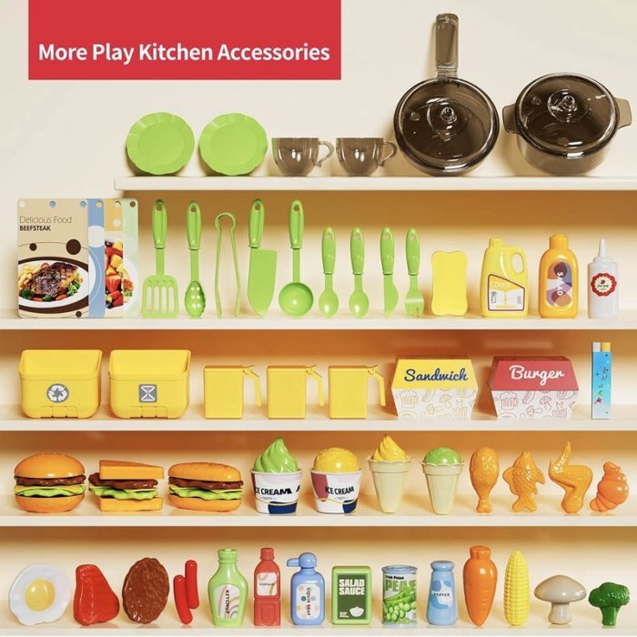 آشپزخانه کودک بزرگ 75 تکه رنگ قرمز کد 948B