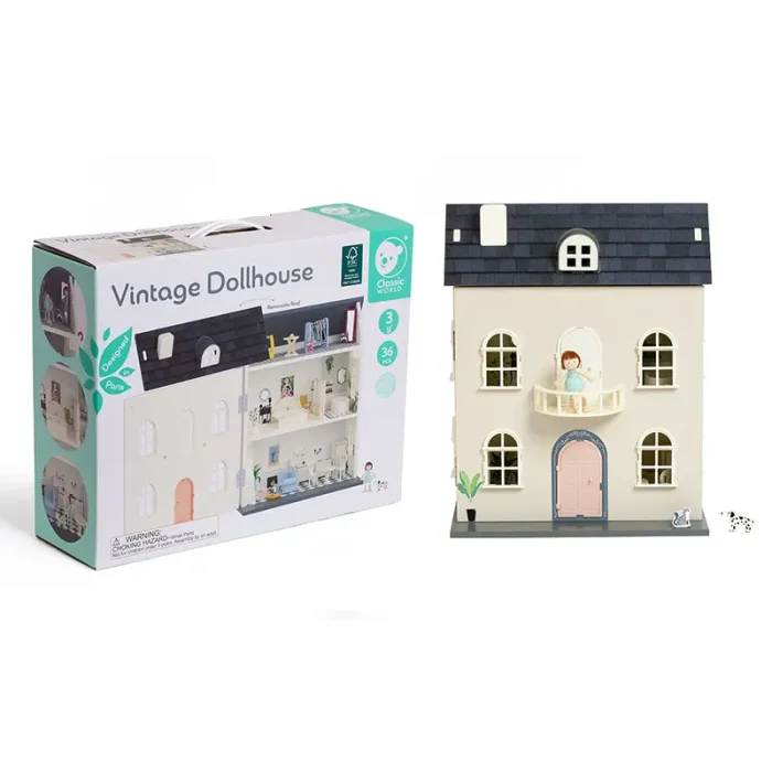 خانه عروسک چوبی وینتیج کلاسیک ورد Classic World Vintage Dollhouse کد 50620