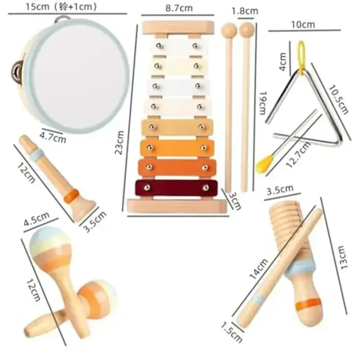 اسباب بازی ست موسیقی چوبی 6 عددی کد TB01225080140