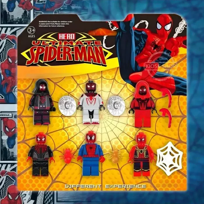 مینی فیگور 6 عددی طرح اسپایدرمن کد 22639