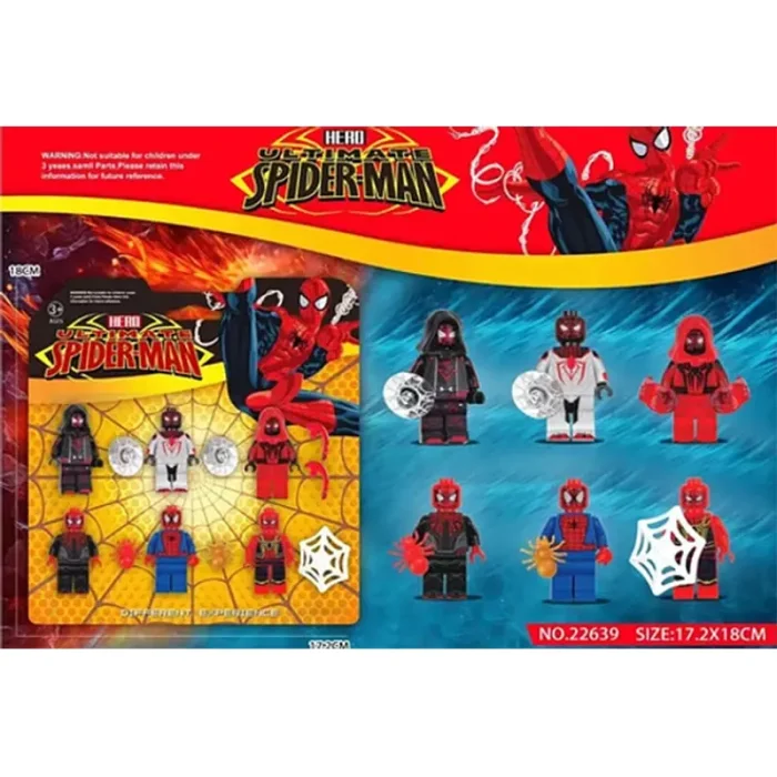 مینی فیگور 6 عددی طرح اسپایدرمن کد 22639