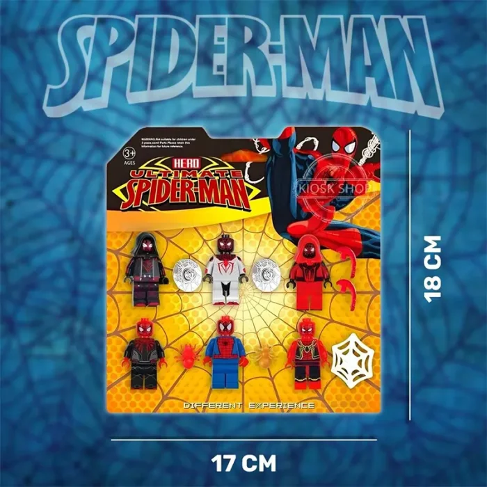 مینی فیگور 6 عددی طرح اسپایدرمن کد 22639