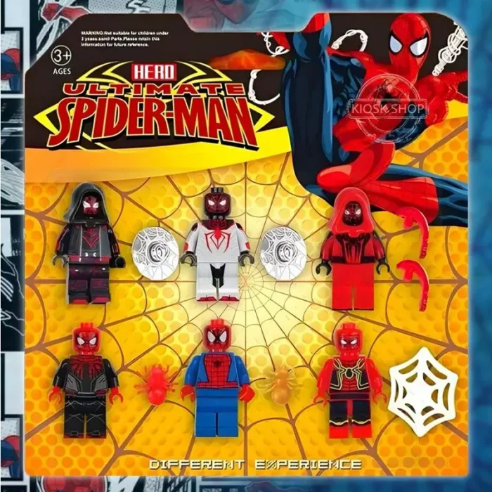 مینی فیگور 6 عددی طرح اسپایدرمن کد 22639