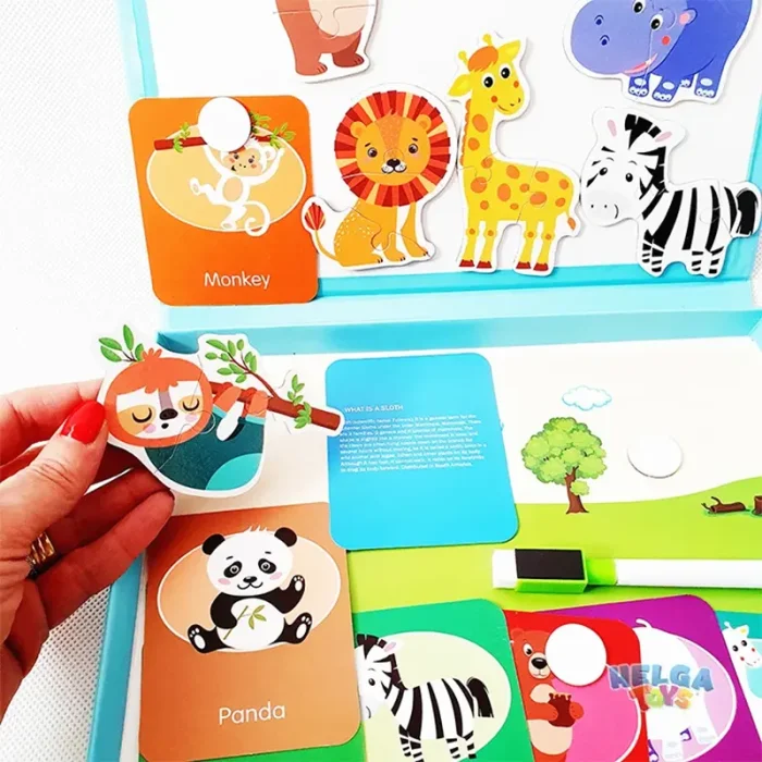 کتاب مگنتی پازلی مدل حیوانات جنگل کد 7143600