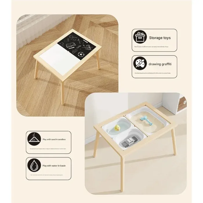 میز حسی و فعالیت کودک چوبی کد BL21842