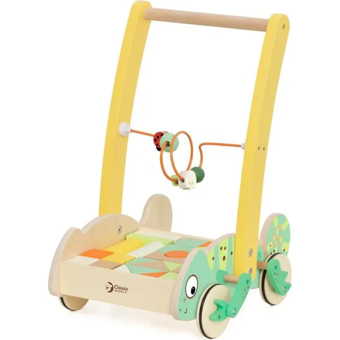 واکر کودک و بلوک چوبی 28 تکه کلاسیک ورلد Baby Walker With Blocks Classic World کد 10536