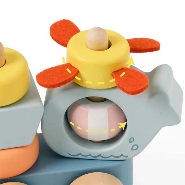 قطار مونته سوری چوبی 28 تکه کلاسیک ورلد Pull Ocean Classic World کد 10520