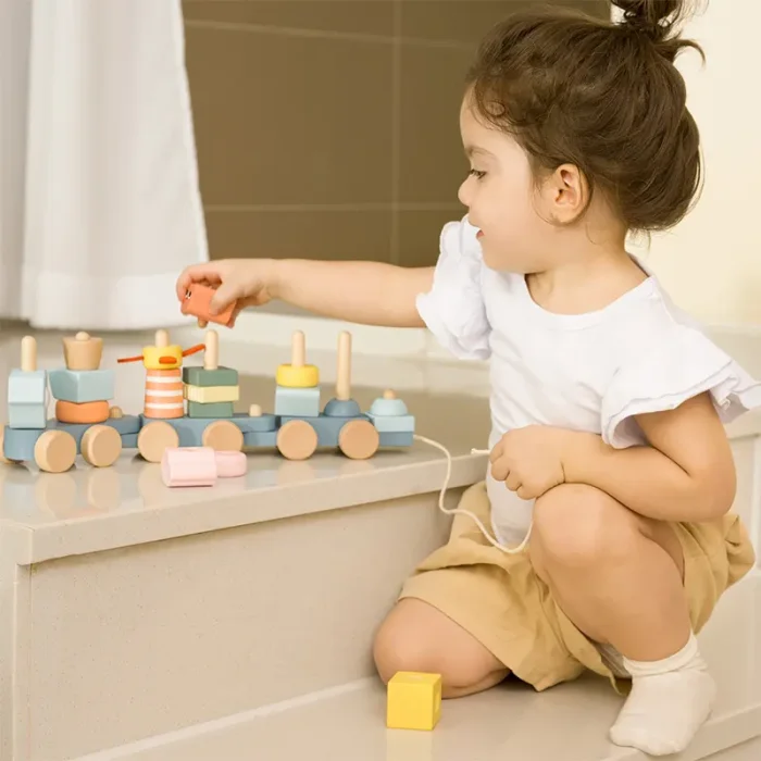 قطار مونته سوری چوبی 28 تکه کلاسیک ورلد Pull Ocean Classic World کد 10520