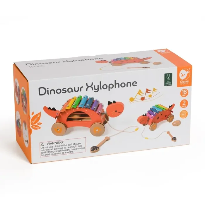 بلز چوبی کلاسیک ورلد مدل دایناسور Classic World Dinosaur Xylophone کد 40585