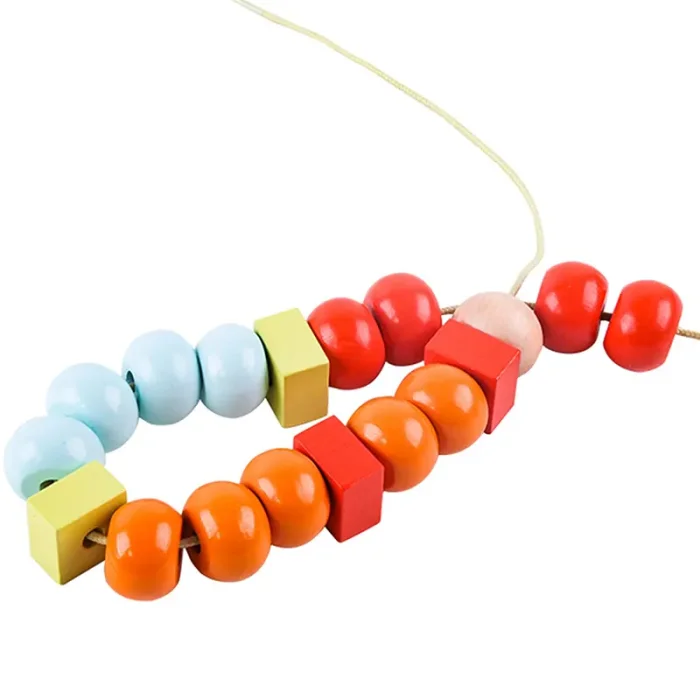 اسباب بازی چوبی نخ و مهره کلاسیک ورلد classic world Lacing Beads کد 53818