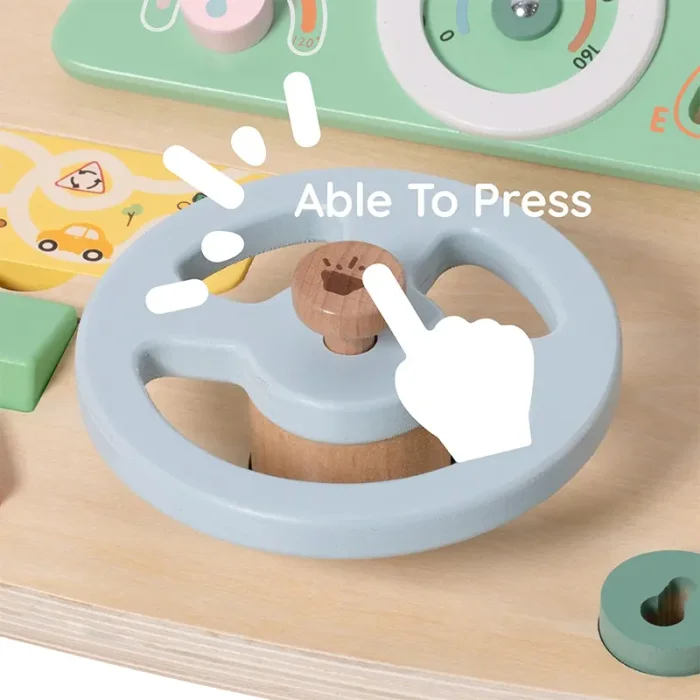 بیزی برد آموزش رانندگی چوبی کلاسیک ورلد Classic World Steering Wheel کد 20259