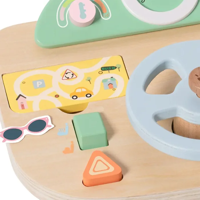 بیزی برد آموزش رانندگی چوبی کلاسیک ورلد Classic World Steering Wheel کد 20259