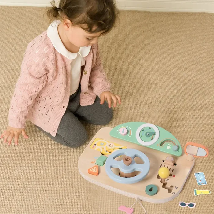 بیزی برد آموزش رانندگی چوبی کلاسیک ورلد Classic World Steering Wheel کد 20259