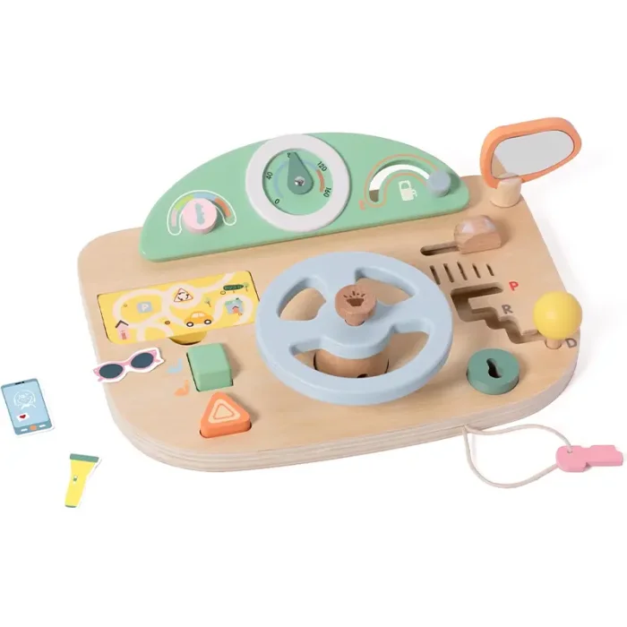 بیزی برد آموزش رانندگی چوبی کلاسیک ورلد Classic World Steering Wheel کد 20259