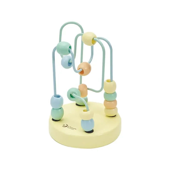 اسباب بازی میله و مهره‌ی چوبی کلاسیک ورلد Mini Beads Coaster Classic World کد 54143