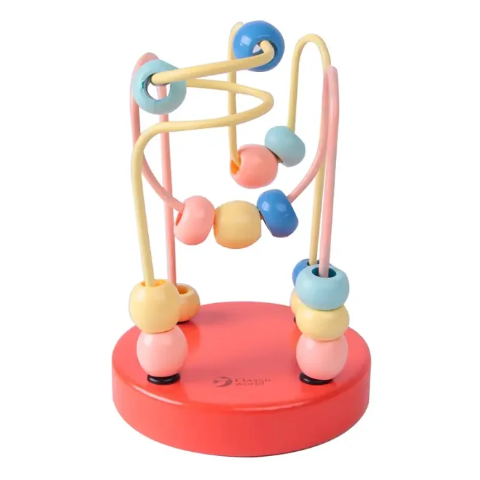 اسباب بازی میله و مهره‌ی چوبی کلاسیک ورلد Mini Beads Coaster Classic World کد 54143