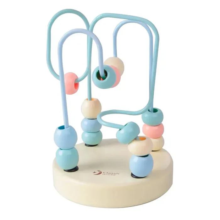 اسباب بازی میله و مهره‌ی چوبی کلاسیک ورلد Mini Beads Coaster Classic World کد 54143