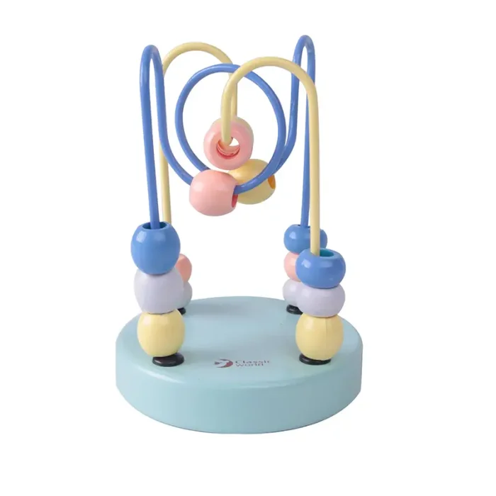 اسباب بازی میله و مهره‌ی چوبی کلاسیک ورلد Mini Beads Coaster Classic World کد 54143