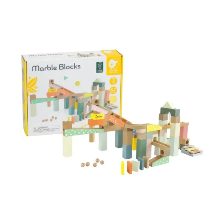 بریکس چوبی 62 تکه کلاسیک ورلد Marble Blocks Classic World کد 20211