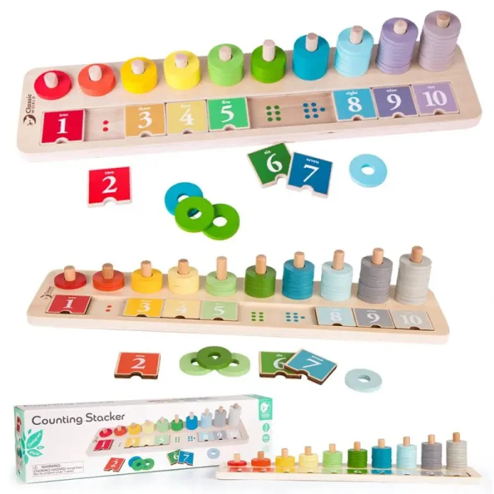 تخته چوبی شمارش اعداد کلاسیک ورد Classic World Counting Stacker کد 54556