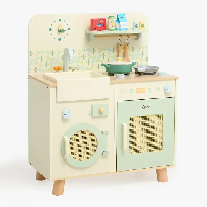 آشپزخانه کودک چوبی کلاسیک ورلد Natural Kitchen classic world کد 50641