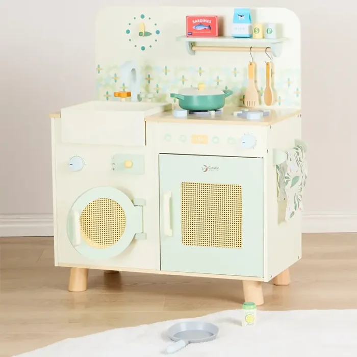 آشپزخانه کودک چوبی کلاسیک ورلد Natural Kitchen classic world کد 50641