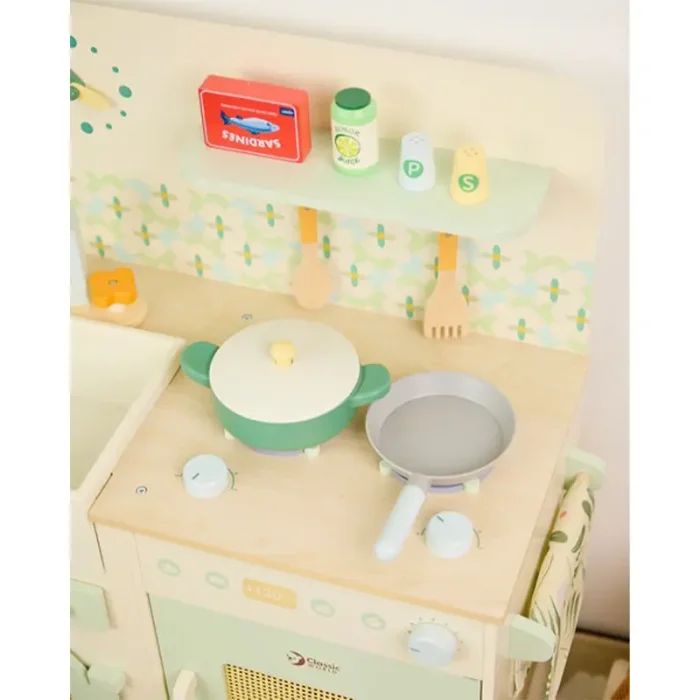 آشپزخانه کودک چوبی کلاسیک ورلد Natural Kitchen classic world کد 50641