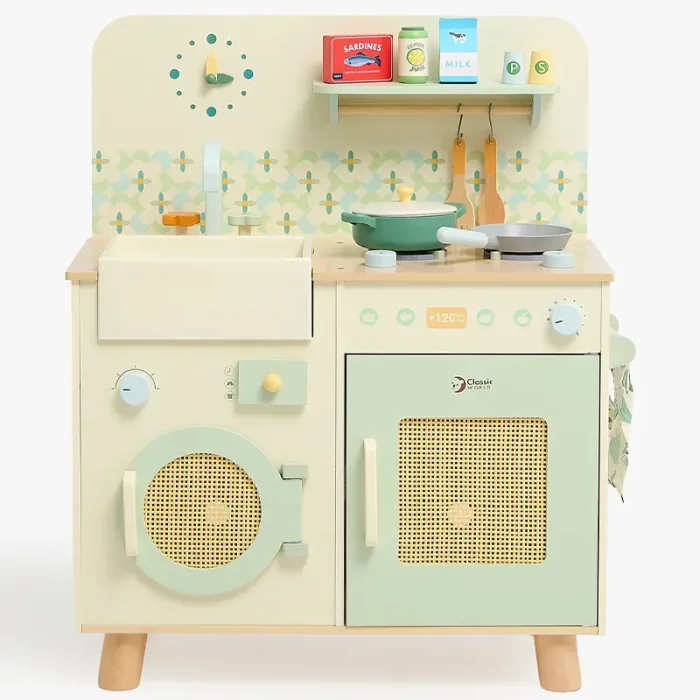 آشپزخانه کودک چوبی کلاسیک ورلد Natural Kitchen classic world کد 50641