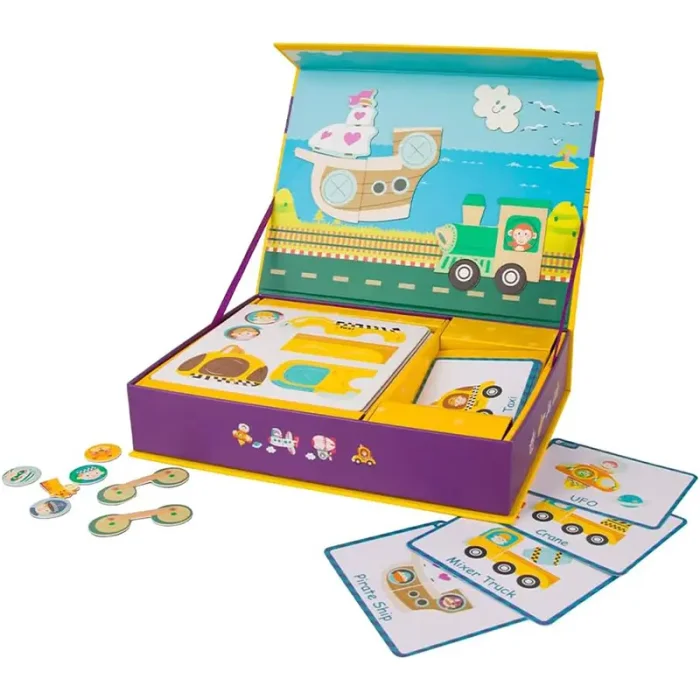 پازل مگنتی کلاسیک ورلد مدل حمل و نقل Classic World Magnetic Traffic&Transportation کد 20026