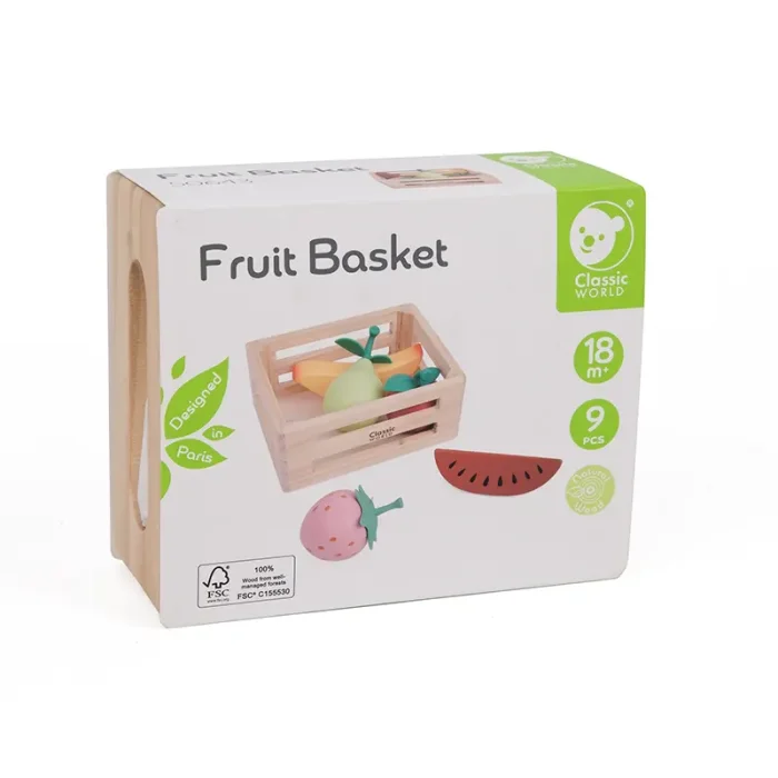سبد میوه چوبی کلاسیک ورلد Fruit Basket Classic World کد 50643