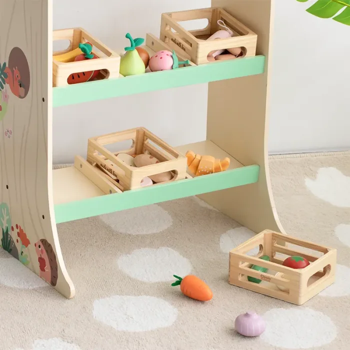 سبد سبزیجات چوبی کلاسیک ورلد Vegetable Basket Classic World کد 50642