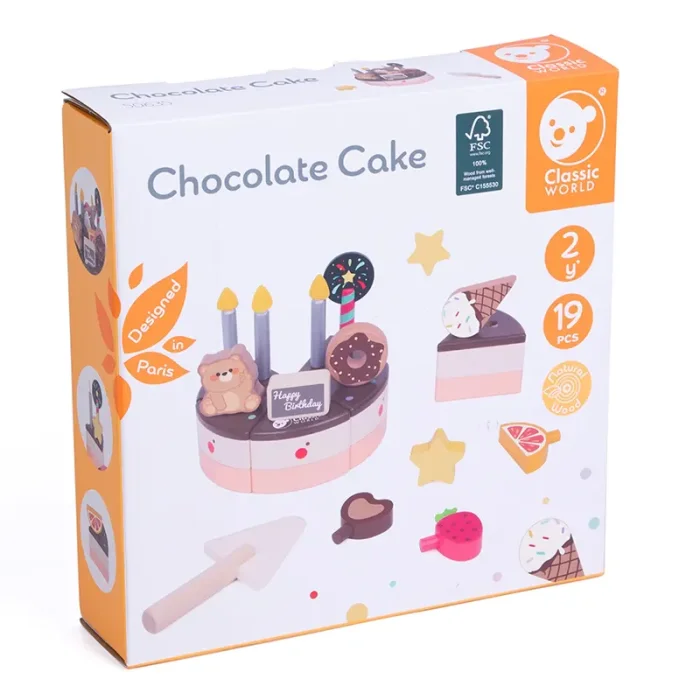 کیک تولد چوبی کلاسیک ورلد classic world Chocolate Cake کد 50635