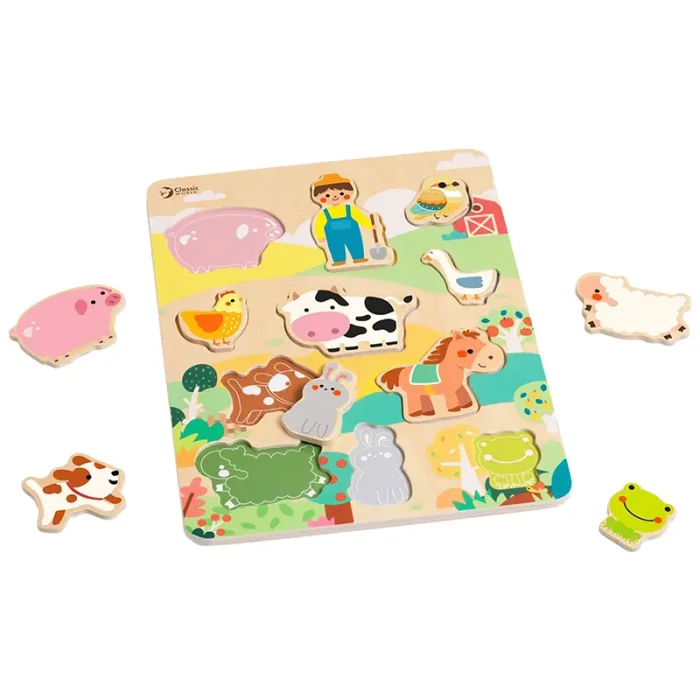 پازل چوبی مزرعه حیوانات کلاسیک ورد Classic World Farm Puzzle  کد 40070