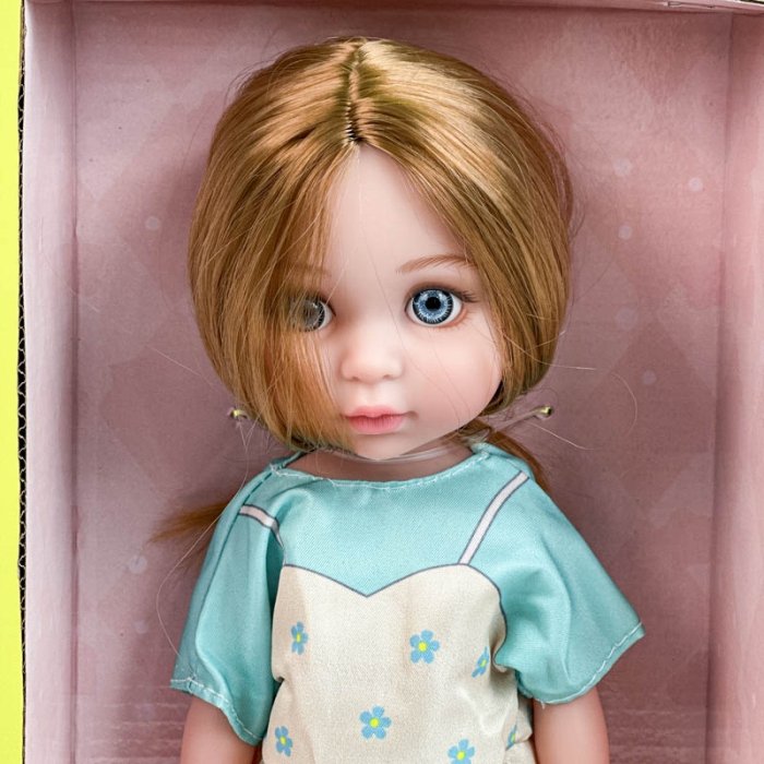 عروسک دخترانه PRETTY ANGLE GIRL پیراهن کرم آبی کد WZB96012