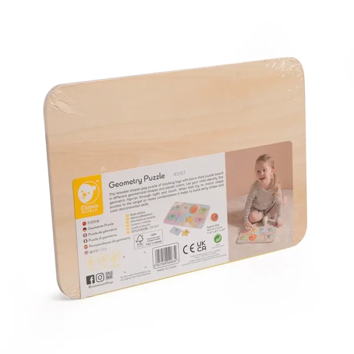 پازل چوبی هندسه کلاسیک ورد Classic World Geometry Puzzle کد 40063
