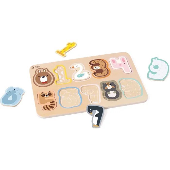 پازل چوبی اعداد کلاسیک ورد Classic World Number Puzzle کد 40064