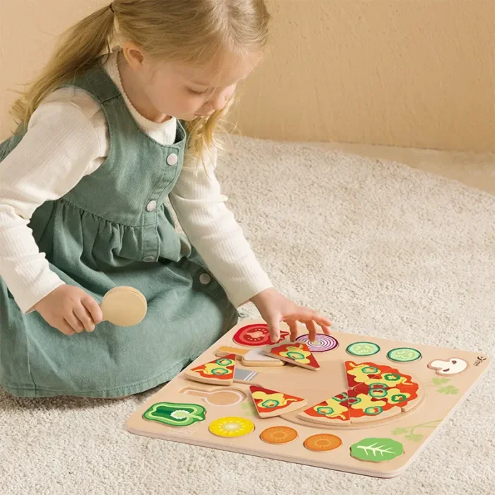 پازل چوبی جاگذاری پیتزا Classic World Pizza Puzzle کد 40066
