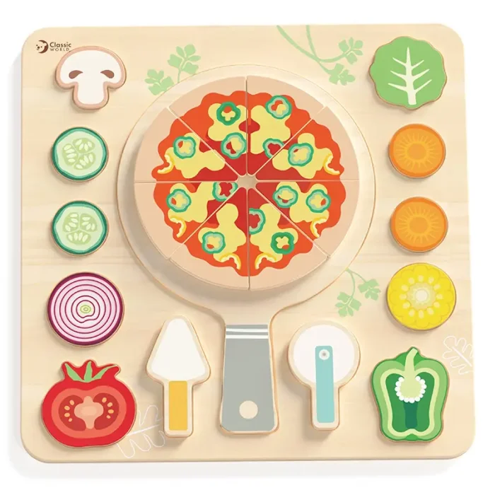پازل چوبی جاگذاری پیتزا Classic World Pizza Puzzle کد 40066