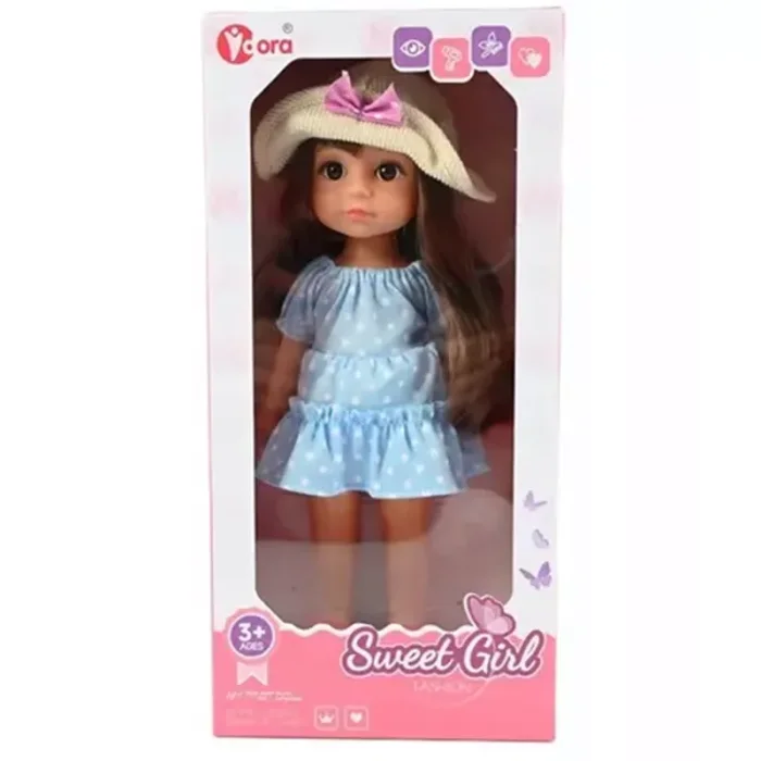 عروسک دخترانه sweet girl پیراهن آبی کد WZB99015
