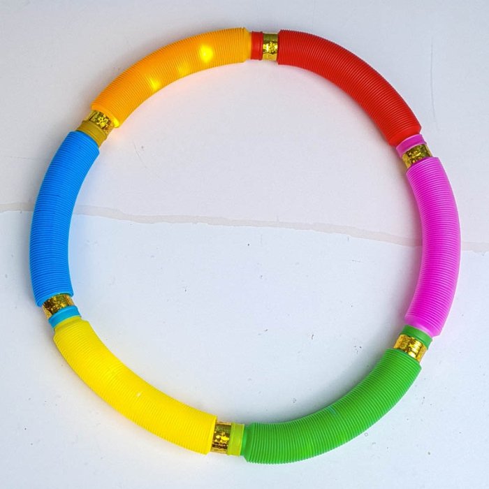 اسباب بازی لوله حسی چراغ دار 6 عددی کد 6928382