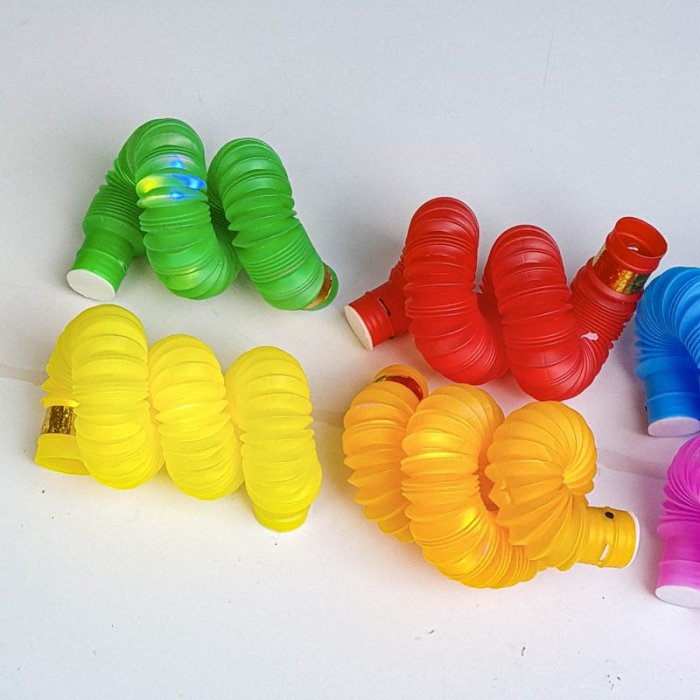 اسباب بازی لوله حسی چراغ دار 6 عددی کد 6928382